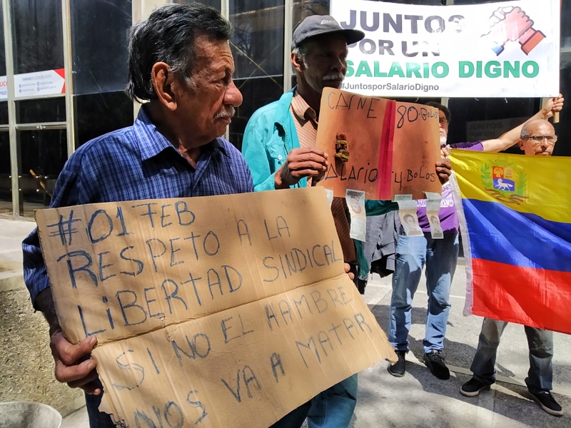 Trabajadores públicos exigen a la OIT (Mairet Chourio)