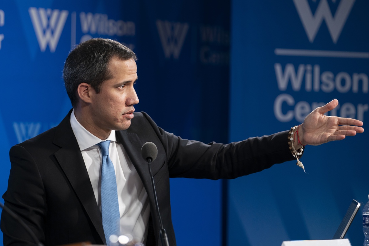 El líder de la oposición venezolana, Juan Guaido, en Washington DC