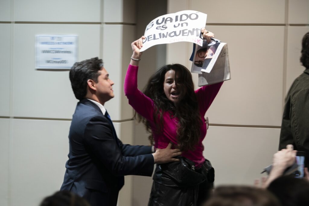 El líder de la oposición venezolana, Juan Guaido, en Washington DC