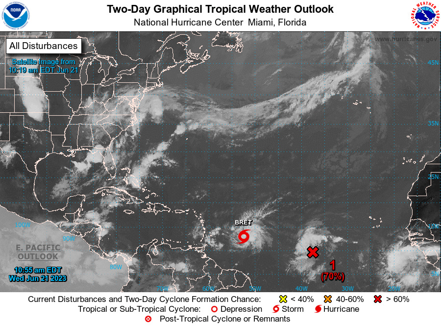 Tormenta Bret provocará lluvias y aumento de oleaje en costas de Venezuela
