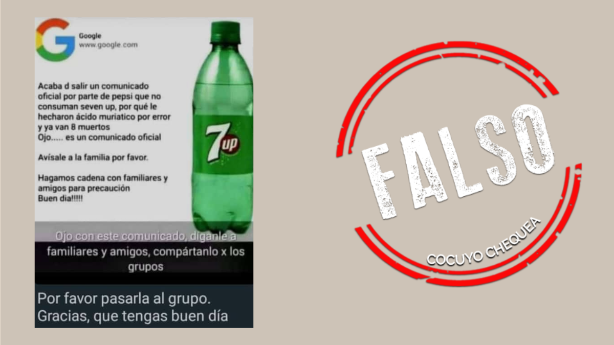 ¿Recomiendan no tomar 7up porque contiene ácido muriático?