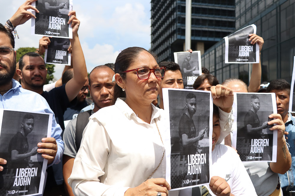 Wendelin Peña madre de John Álvarez estudiante preso (Mairet Chourio)