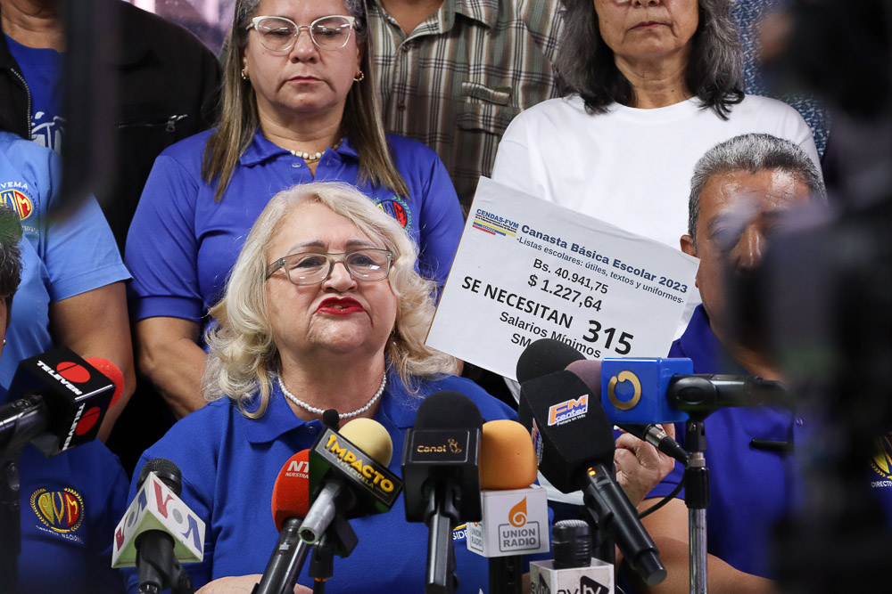 Rueda de prensa de la Federación Venezolana de Maestros (Mairet Chourio)