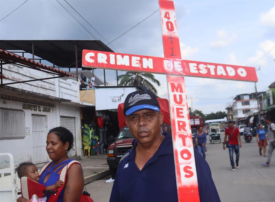 Migrantes protestan en la frontera sur de México en vísperas de la cumbre migratoria