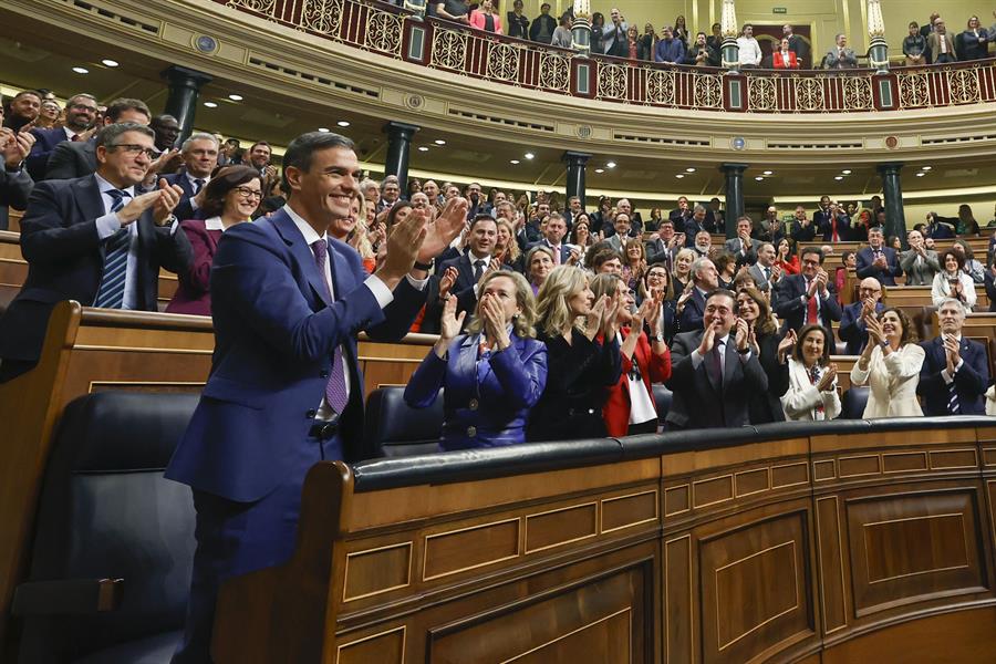 Congreso español reelige al socialista Pedro Sánchez como presidente del Gobierno