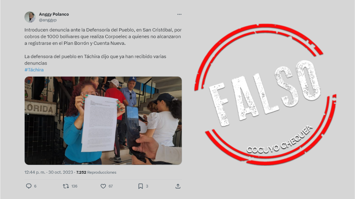 ¿Corpoelec cobrará multas a quienes no se registren en el plan Borrón y Cuenta Nueva?