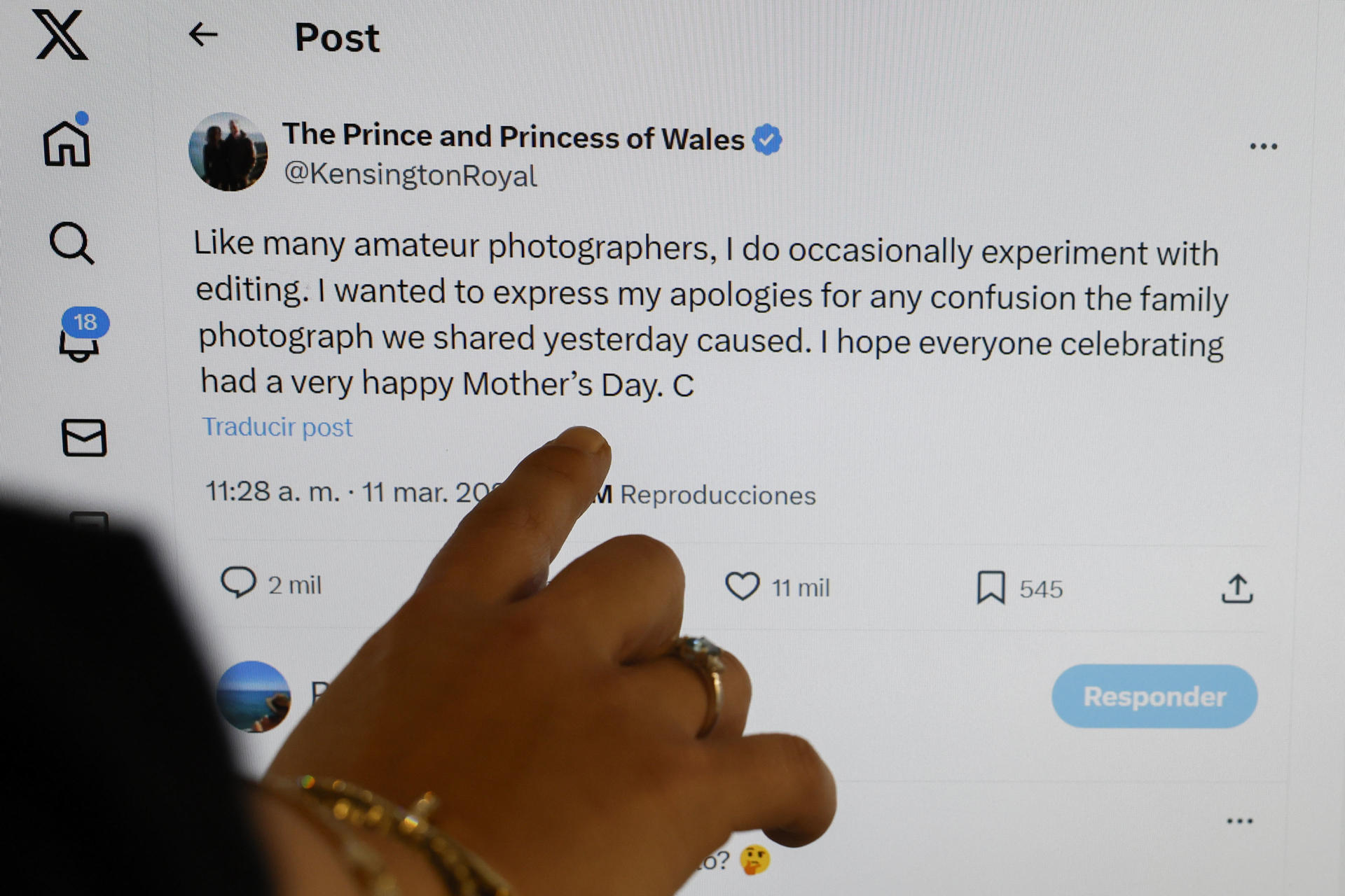 Princesa Catalina pide "disculpas" por la confusión tras reconocer que retocó la foto