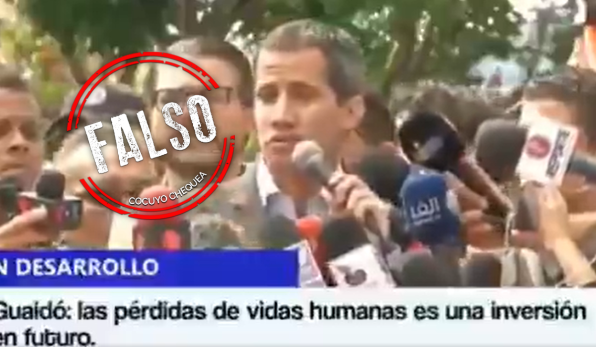 Juan Guaidó costo vidas humanas falso