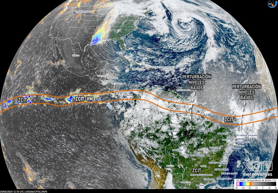Lluvias con actividad eléctrica en zonas de Venezuela este 30 de abril