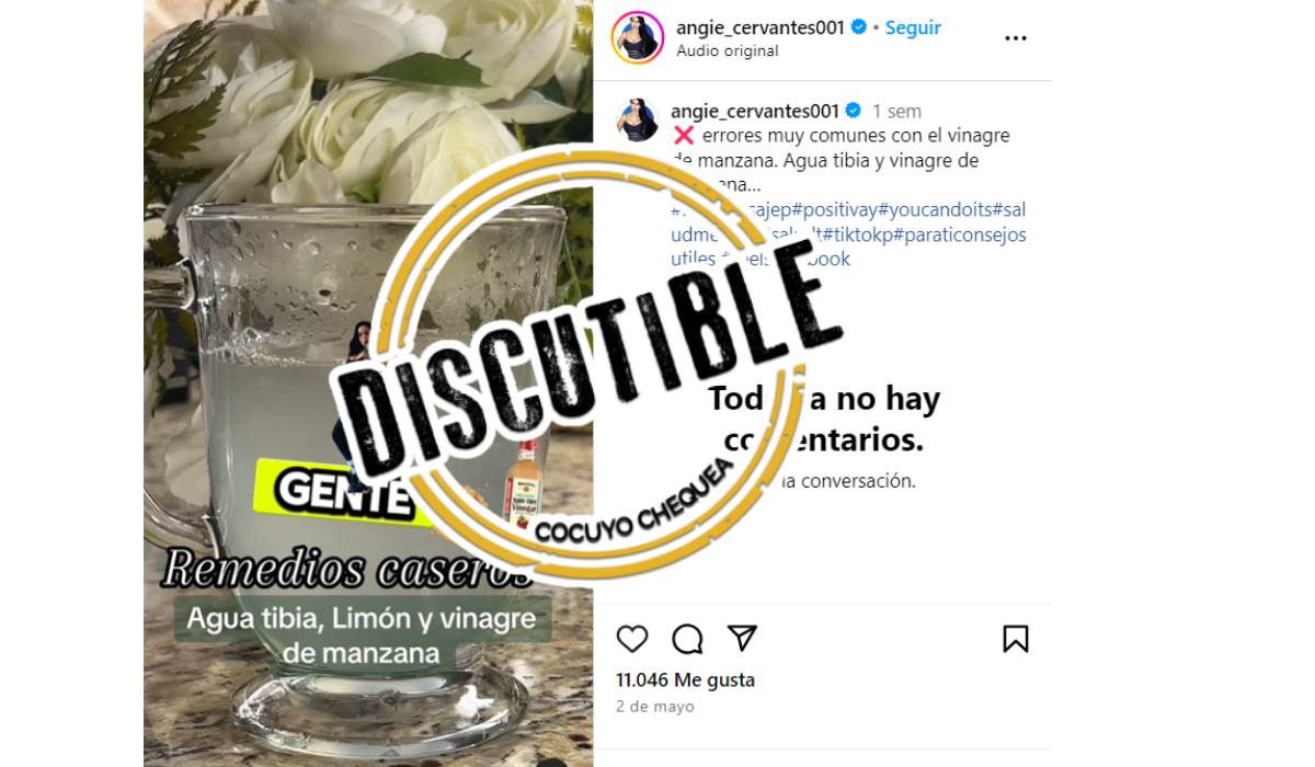 Vinagre de manzana falsa cura milagrosa
