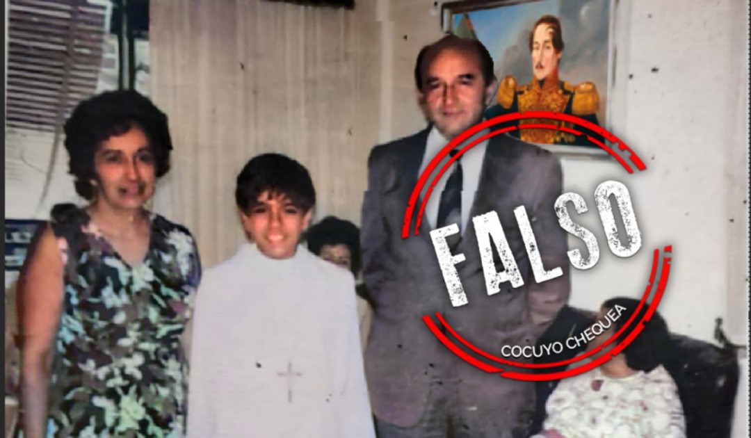 Falso Santander en foto de primera comunión de Maduro