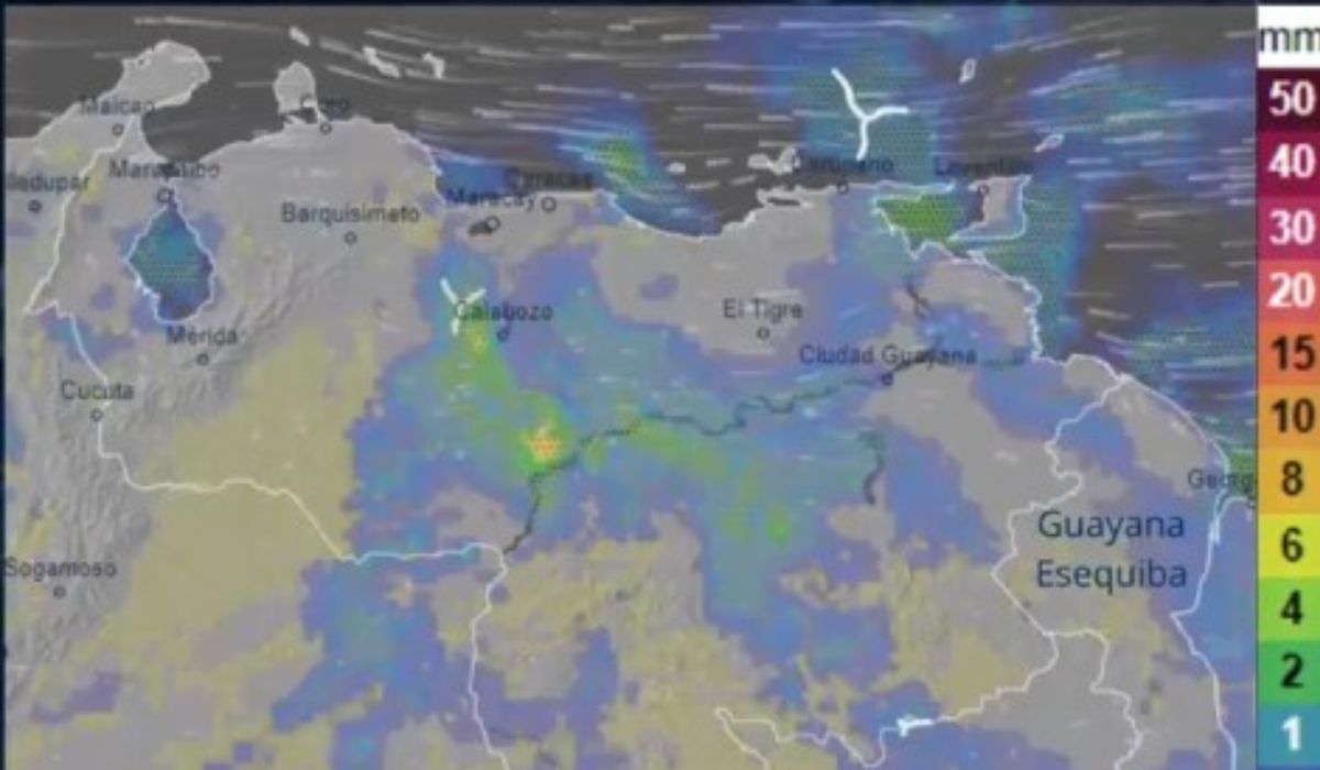 Lluvias llegarán al centro de Venezuela este 17 de mayo