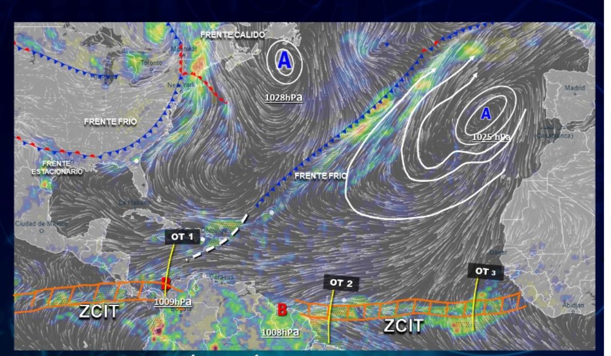 Ondas tropicales 2 y 3 se aproximan a Venezuela y dejarán más lluvias