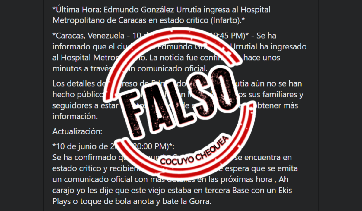 Edmundo no sufrió un infarto