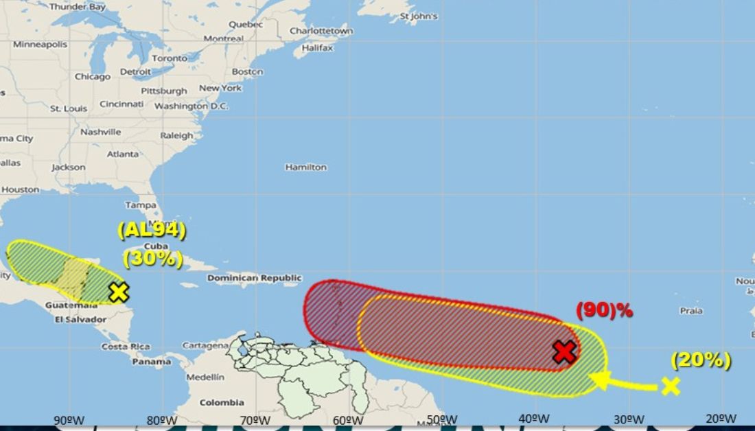 Inameh estima lluvias este 28 de junio mientras continúa vigilancia por posible ciclón tropical