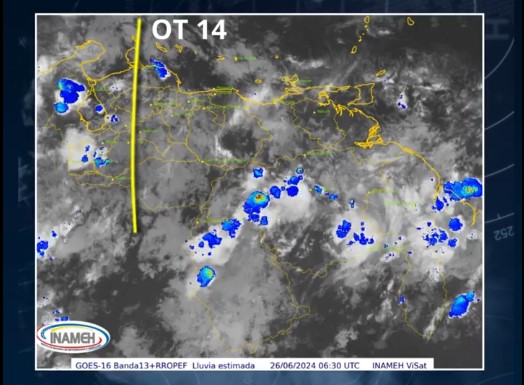 Venezuela tendrá lluvias con actividad eléctrica este 26 de junio