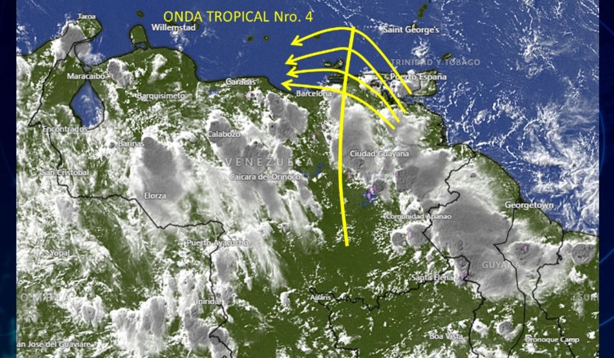 Onda tropical 4 dejará lluvias en próximas horas en Venezuela