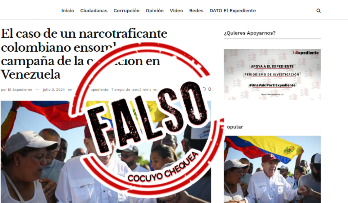 No hay ninguna prueba que vincule al yerno de González Urrutia con los dos narcotraficantes detenidos