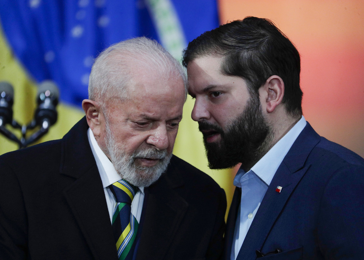 Presidente de Chile recibe a su homólogo de Brasil durante visita de Estado