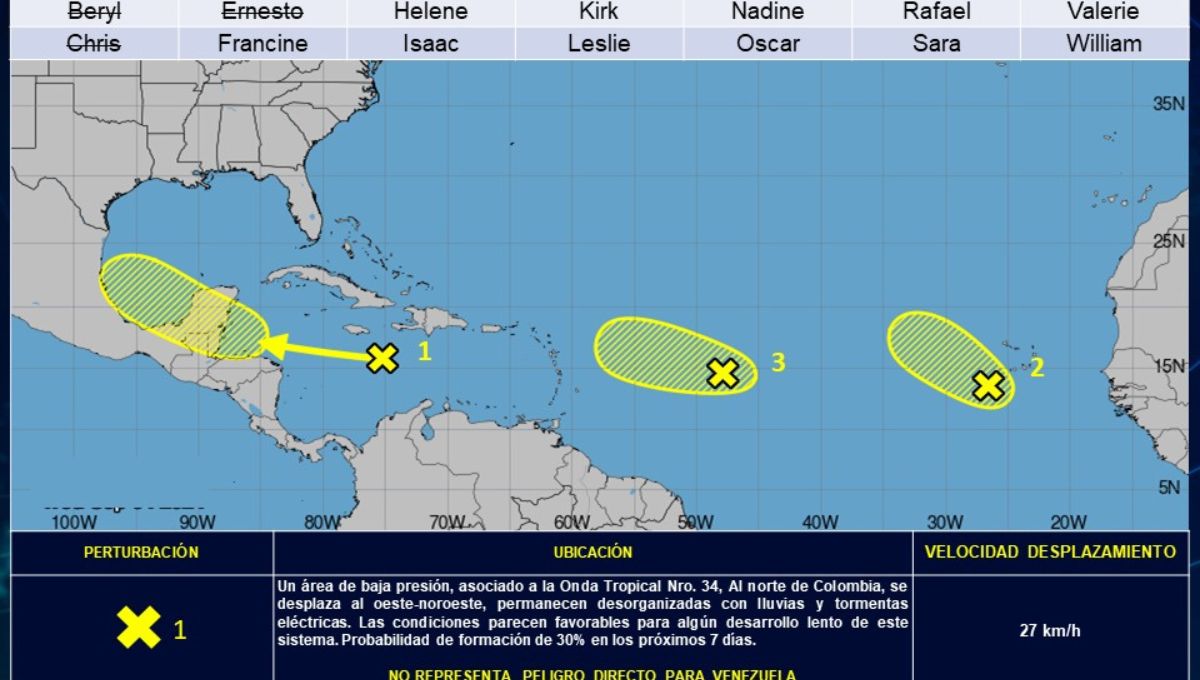 Continuarán las lluvias en Venezuela este 4 de septiembre