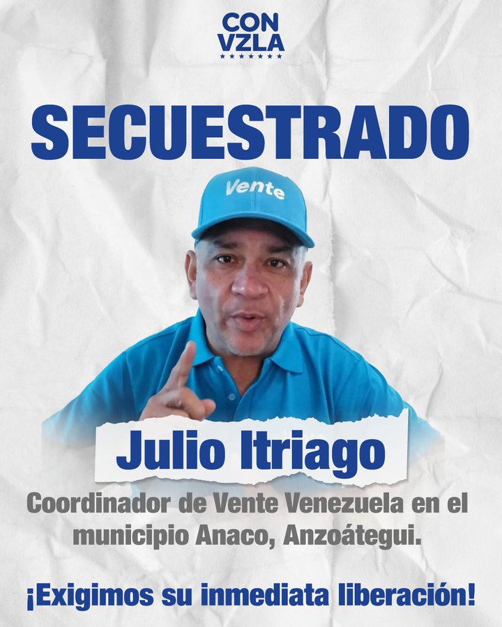 Vente Venezuela denuncia detención de un dirigente en Anaco
