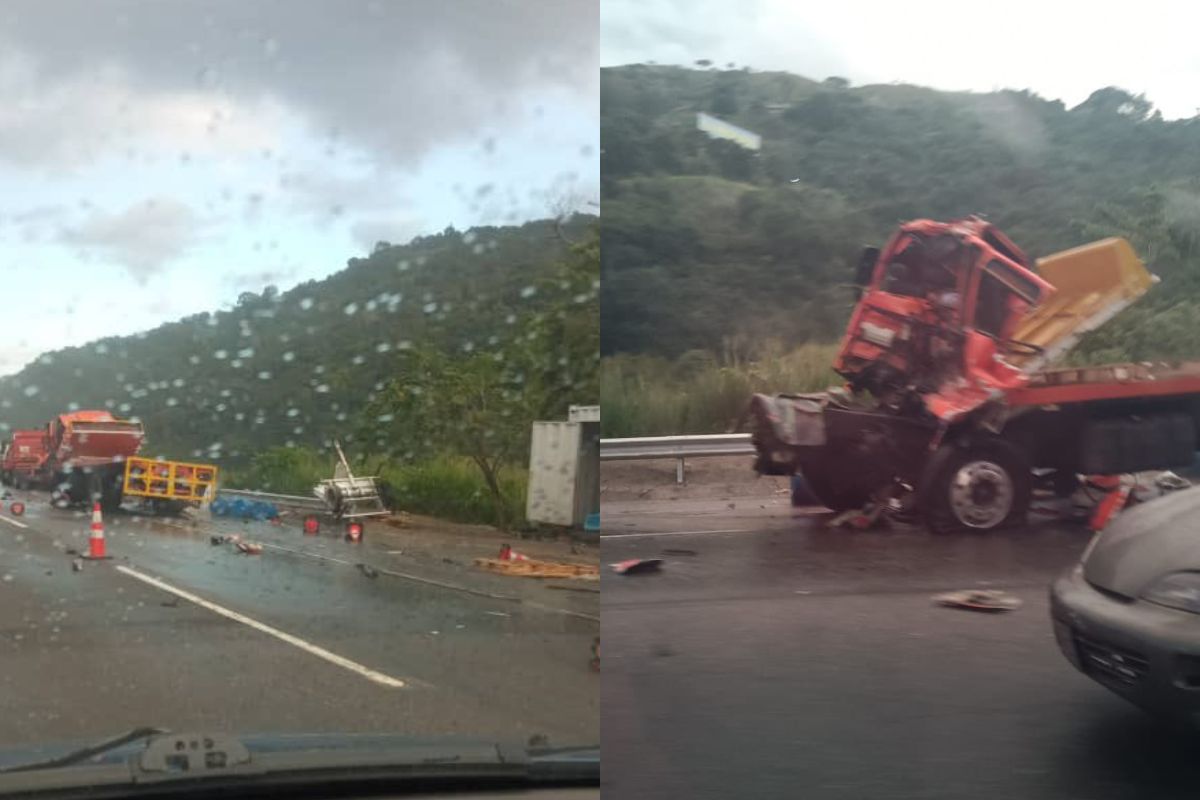 Colapso en la Gran Mariscal de Ayacucho por choque y derrame de material corrosivo