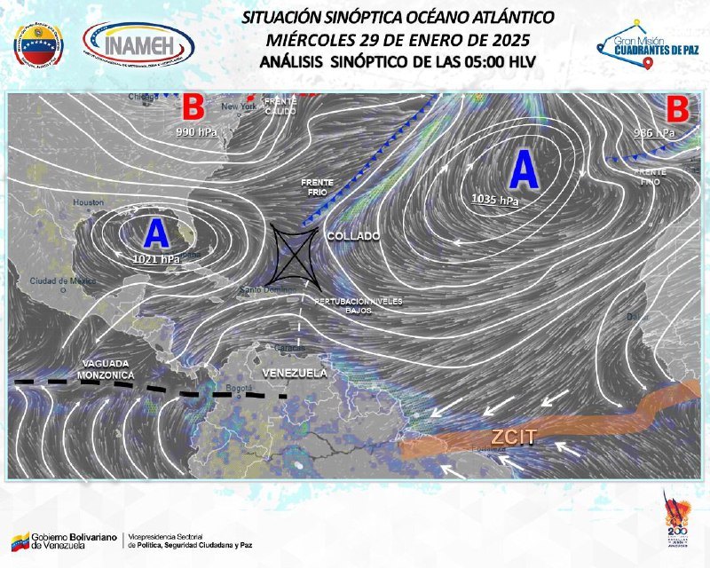 Inameh estima lluvias en Venezuela por inestabilidad atmosférica en el Caribe
