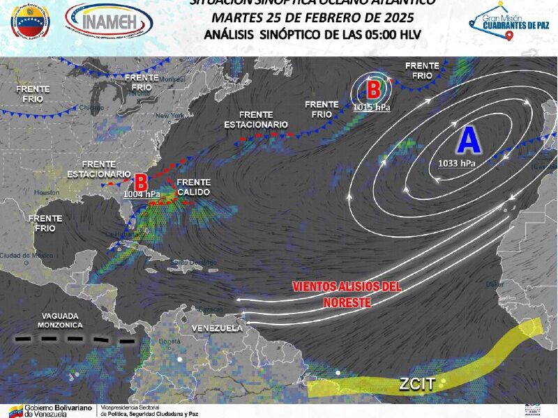 Pronóstico del Inameh: Nubosidad variable y posibles lluvias aisladas