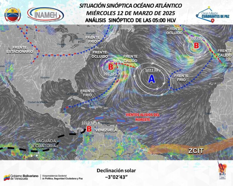 Inameh estima buen tiempo en gran parte de Venezuela este 12 de marzo