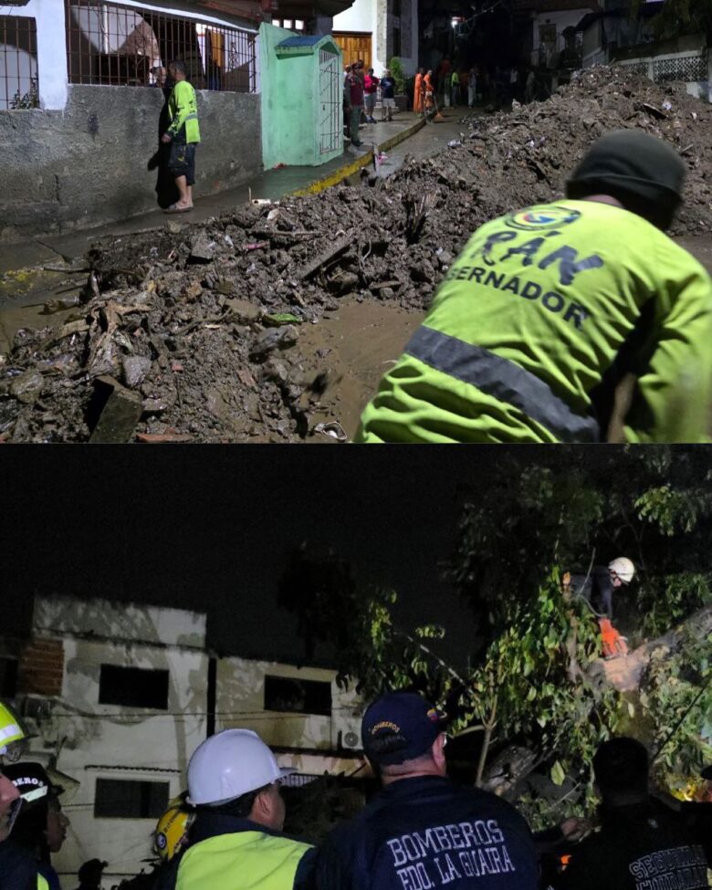 Autoridades de La Guaira dicen que lluvias dejaron fallas eléctricas y sedimentos en las calles