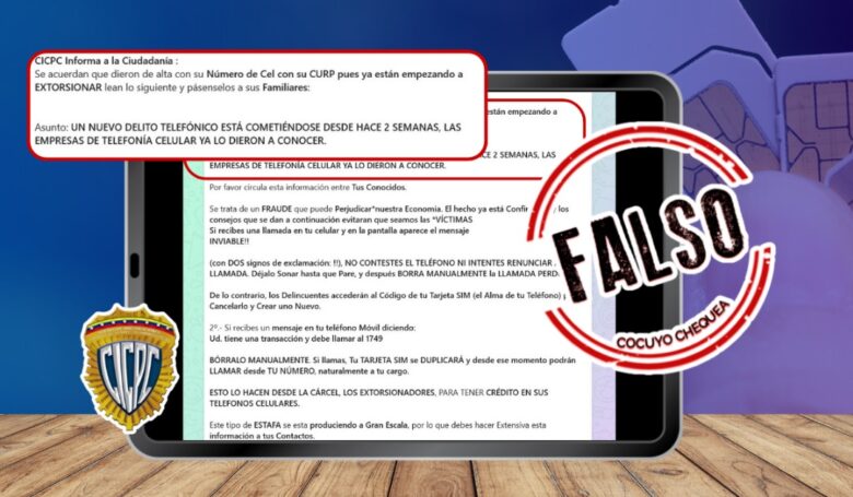 CICPC estafa SIM