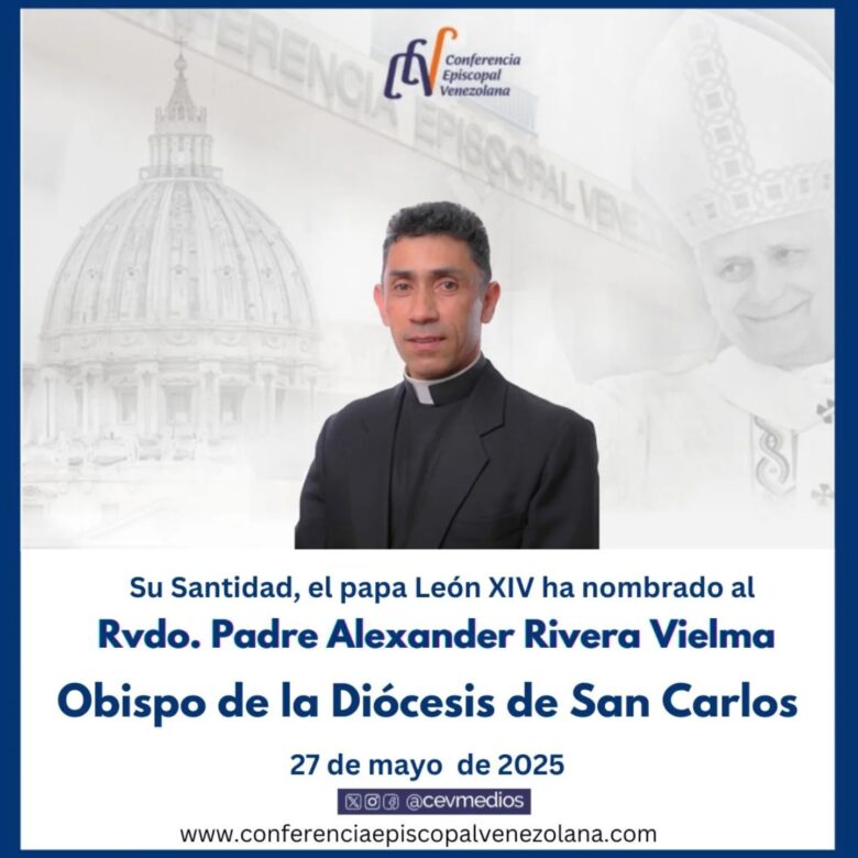 León XIV designa primer obispo venezolano de su papado: Alexander Rivera Vielma