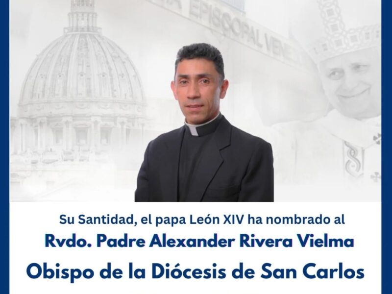 León XIV designa primer obispo venezolano de su papado: Alexander Rivera Vielma