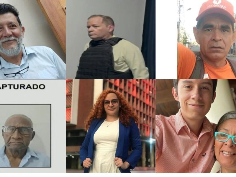 Estos son algunos de los nombres de las personas detenidas en Venezuela en los últimos días