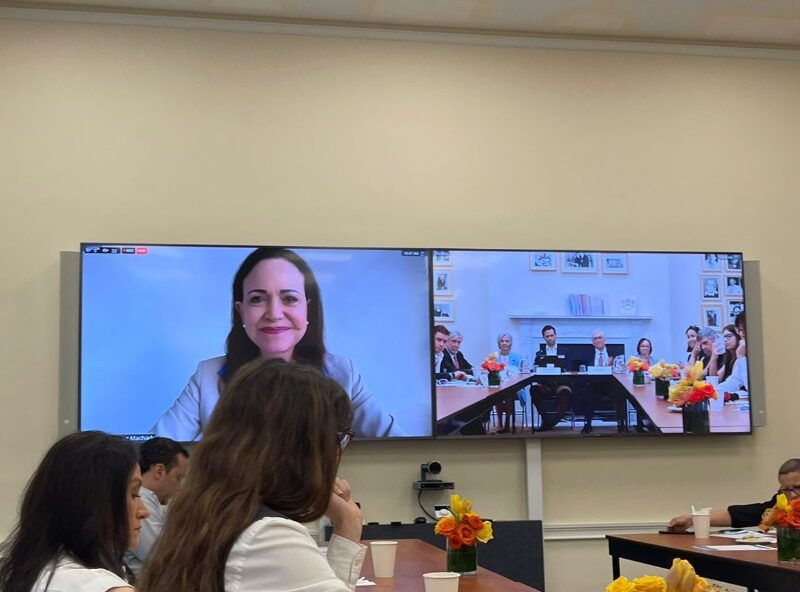 Partido de María Corina Machado presenta en EE.UU. su plan para "levantar" a Venezuela