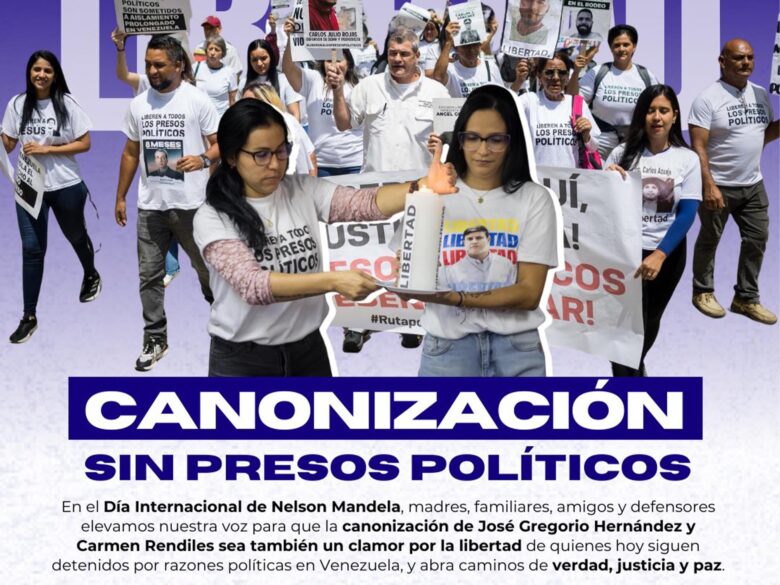 Comité convoca a la jornada #CanonizacionSinPresosPoliticos