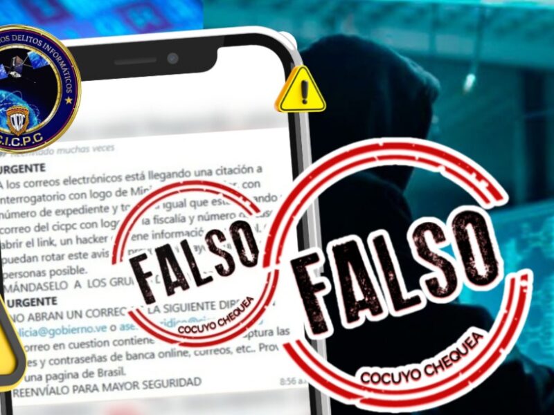 Regresa vieja cadena de Whatsapp sobre virus troyanos escondidos en falsos correos del CICPC