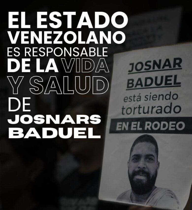 Andreína Baduel denuncia que impidieron entregar paquetería para su hermano Josnars en El Rodeo I