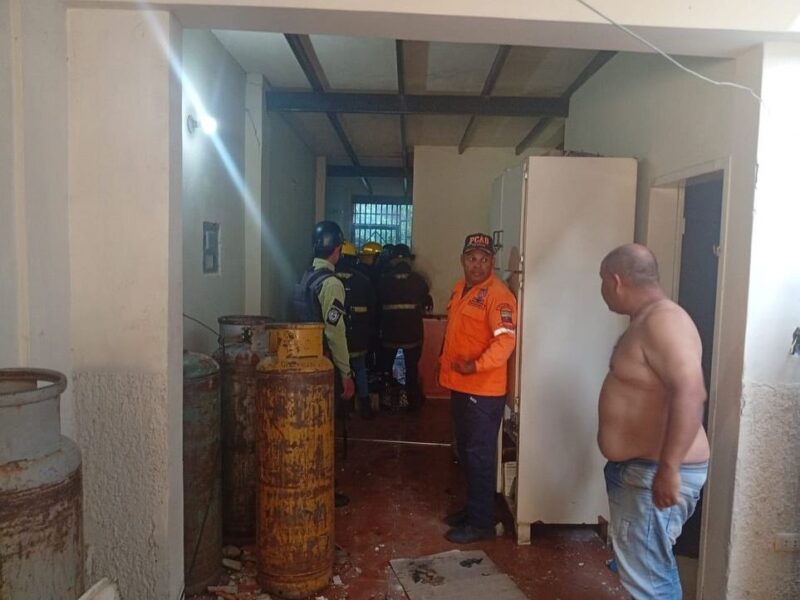 Cuatro heridos, uno de ellos con lesiones graves, al explotar cilindro de gas en Guárico