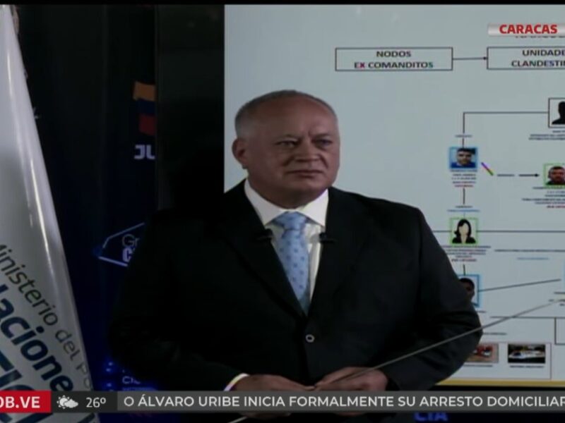 Cabello habla de desmantelamiento de plan terrorista y detención de supuestos implicados