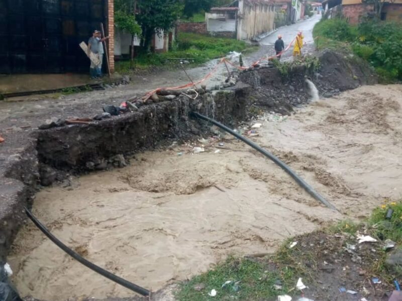 Cuatro municipios en Táchira sufren daños por las lluvias del fin de semana