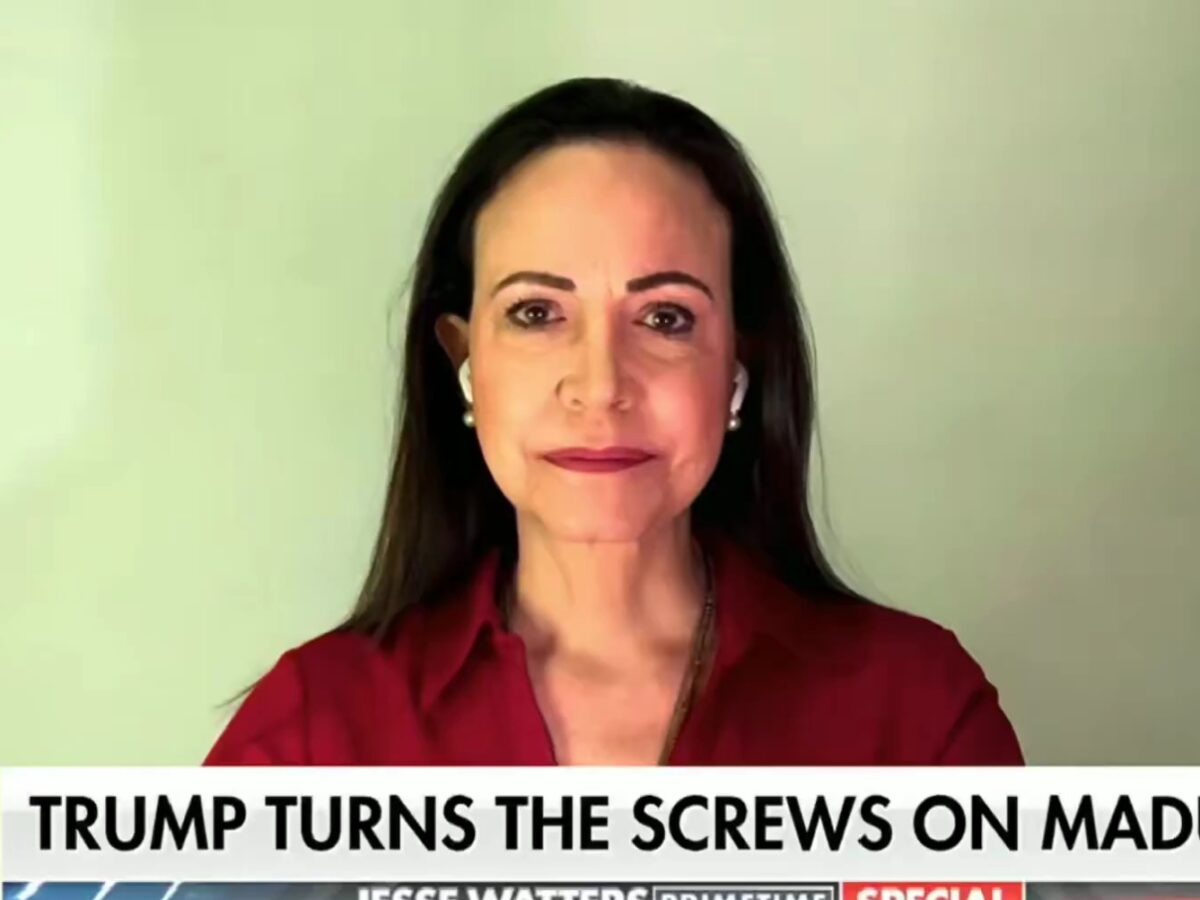 Machado: Necesitamos cambiar esto, y sabemos que contamos con el apoyo del presidente Trump