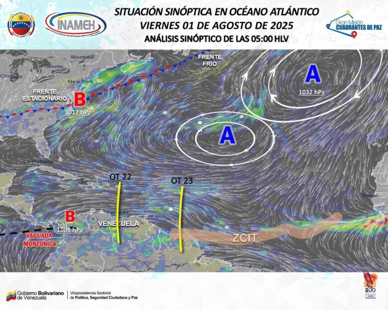 Se observará mayormente nublado en gran parte del período con precipitaciones
