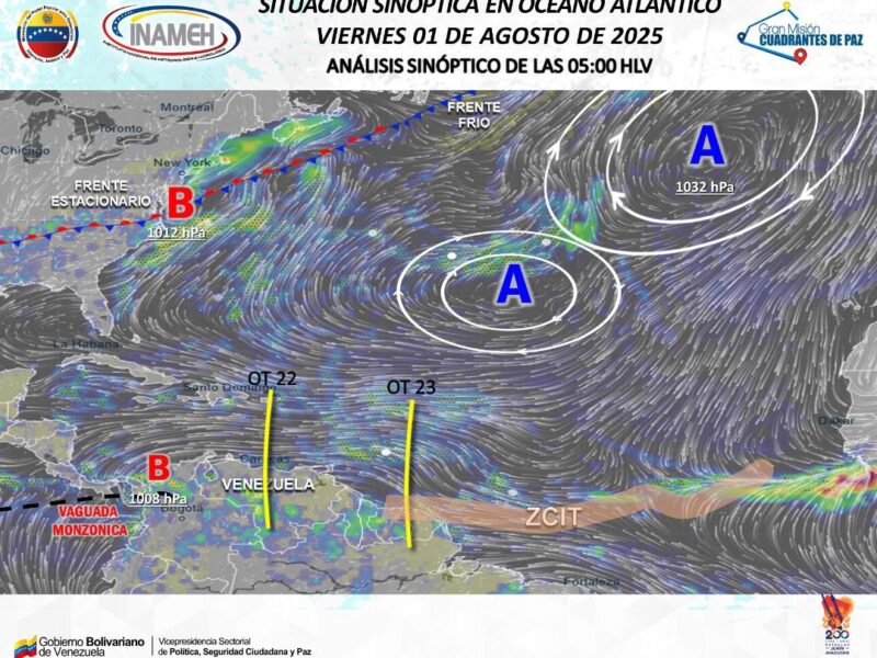 Se observará mayormente nublado en gran parte del período con precipitaciones
