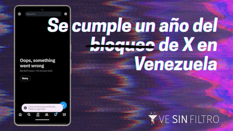 Desde hace un año la red social X está bloqueada en Venezuela